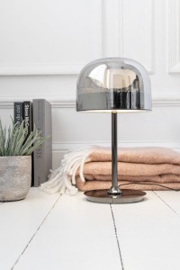 J-Line table lamp Topja - glass/metal - silver