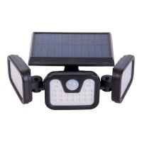 LED Solar Außenwandleuchte "Pacita", Multifunktionsleuchte Außenwandlampe aus Kunststoff in Schwarz, 28,3 x 13,5 x ca. 11 cm