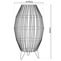 LED solar lamp "Korbinian" for garden and terrace, outdoor cheese made of metal, plastic and jute in nature, firmly built -in LEDs, solar lamp for the garden 34 x 19.58 cm