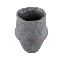 Javay Grey Cement Round Organic Pot Rough L