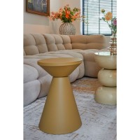 Jim Bijzettafel - H45 x Ø31 cm - IJzer - Okergeel