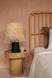 The Rattan Table Lamp - Black Natural