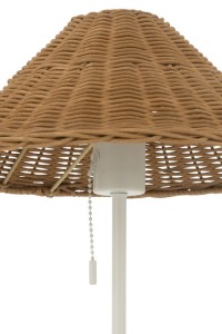 J-Line table lamp - metal/rattan - white/natural