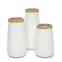 The Sneaky Vase - White Natural - L