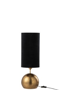 J-Line Lamp Ball Iron/Velvet Gold/Black