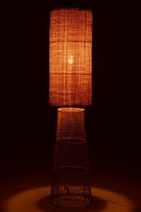 J-Line Lamp Room Linen/Bamboo Natural