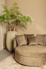 Fayen Velvet Sand Fauteuil Half Round KD