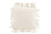 J-Line cushion Cozy Diamant - cotton - off-white