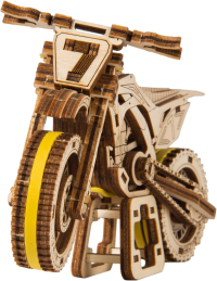 Wooden City Moto Cross, WR343, 13.7x6.2x8.7cm