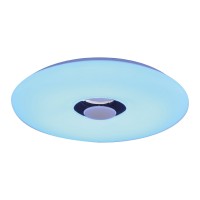 LED -plafondlicht "Nashville" Ø 40 cm, vele functies, gemaakt van metaal en plastic, wit, met geïntegreerde LED's, verlichting voor woonkamers, gang of kantoor