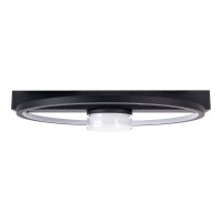 LED ceiling light "Cimo" made of black metal and plastic, 40 cm long, dimmable by wall switch