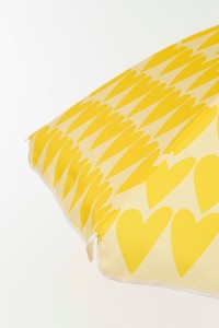 Heart Strandparasol - H180 x Ø160 cm - Geel