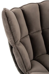 J-Line chair Relax Cushion on frame - textile/metal - gray