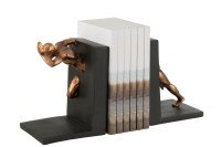 J-Line bookend Athleet - polyresin - bronze - 2 pieces