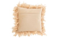 J-Line cushion Plumes - polyester - pink/beige