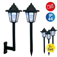 3 Set LED Solar-Erdspieß/Wall light 2-in-1