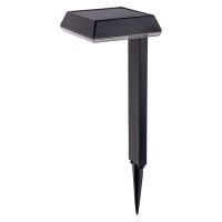 Solar decorative spit "Sigi", 79 cm high, plastic, black, integrated LEDs, warm white