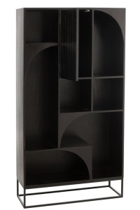J-Line Rack Fashion Mango Wood/MDF Black