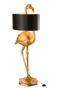 J-Line lamp Flamingo - polyresin - gold/black