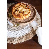 De Seagrass Raffia Placemat - Naturel Wit