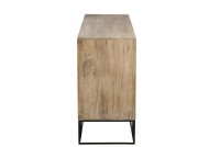 J-Line Woven Reed cabinet - 3 sliding doors - wood/metal - natural