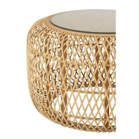 J-Line Set Van Twee Bijzettafels Afrika Bamboe/Sparhout Naturel