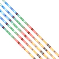 5x 1m RGB LED stripe, with color change, dimmable, including infrared remote control