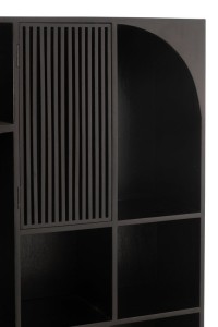 J-Line Rack Fashion Mango Wood/MDF Black