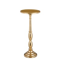 Duco Side table - H61 x Ø25 cm - Recycled Aluminum - FSC 100% - Gold