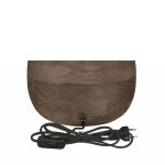 Peake Brown Mango Wood Round Table Lamp Big