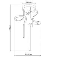 LED ceiling light "Loop Line"