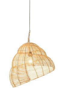 J-Line Hanging lamp Snail - bamboo - natural