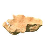 Loza Natural Teakwood Organic Shaped Bowl