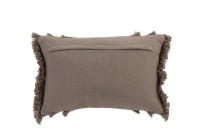 J-Line cushion Rectangular Tassel edge - cotton - taupe