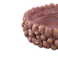 Stenley Bronze Cement Round Rough Rock Bowl L