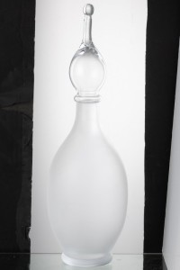 J-Line Vase+Stopper Bottle Deco Joey Glass Transparent Small