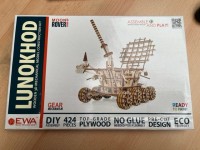 Eco Wood Art 3D Mechanical Puzzle Moonrover wind-up Lunokhod, 1492, 32x24x23cm