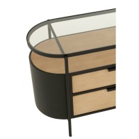 J-Line Kast Ivy Ijzer Naturel/Zwart