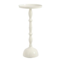 Duco Bijzettafel - H54 x Ø25 cm - Gerecycled Aluminium - Off-white