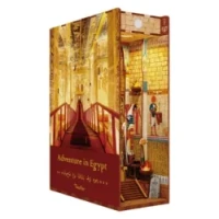 DIY Book Nook Bookend Adventure in Egypt Bookend, Tone-Cheer, TQ127, 18.2x8x24.5cm