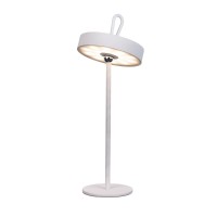 LED battery table lamp magnetically "Ella" for outside and inside, made of metal and plastic in white, 35 cm high