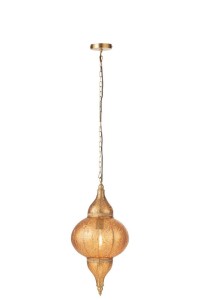 J-Line hanging lamp Drill - metal - gold - small