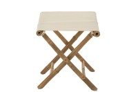 J-Line Foldable chair - bamboo/textile - natural/white