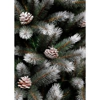 Pittsfield Kunstkerstboom met LED Verlichting - H215 x Ø117 cm - Groen Frosted