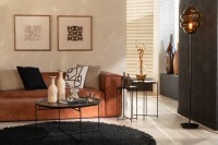 J-Line Floor Lamp Honey Spoon Glass Brown