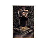 Melani Glass Art Wall Picture Shimmer Gold Woman