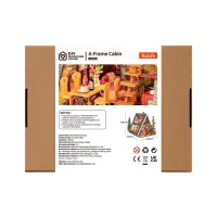 Robotime, DIY miniatuurhuis, A-Frame Cabin, DG181, 24,6x22,2x21,8 cm