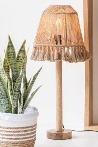 J-Line table lamp Mila - jute - beige