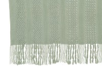 J-Line Plaid knitted - polyester - light green - 160 x 130 cm