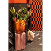 Brazil Bijzettafel - H44 x Ø30 cm - Keramiek - Lichtroze